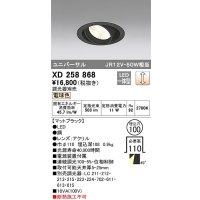 オーデリック　XD258868　ダウンライト φ100 調光 調光器別売 LED一体型 電球色 ユニバーサル マットブラック