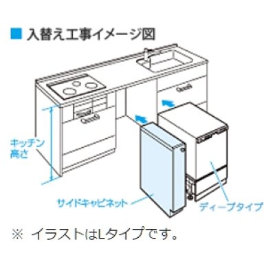 画像1: パナソニック食洗器部材　AD-KB15AH85L　幅15cmサイドキャビネット（組立式） Lタイプ キッチン高さ85cm対応 扉色：ダークグレー [■]