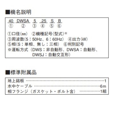 画像2: 荏原製作所　50DWSA6.75B　樹脂製汚水・雑排水用水中ポンプ 三相 60Hz 自動形 ♪