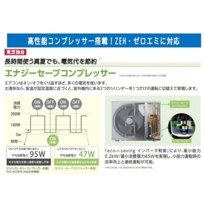 画像4: [台数限定特価] ルームエアコン 東芝 RAS-286DRNE(W) DRNEシリーズ 寒冷地仕様 大清快 暖太郎 単相200V 20A 10畳程度 グランホワイト ∀