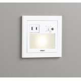 オーデリック　OB255031P1　フットライト LED一体型 非調光 電球色 コンセント付 明暗センサ付 ホワイト ￡