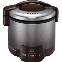 ガス炊飯器 リンナイ　【RR-030VQ-DB 都市ガス用】　こがまる VQシリーズ 電子ジャー付 0.5〜3合 ダークブラウン ガス用ゴム管別売 ［♭■］