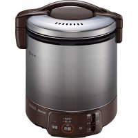 ガス炊飯器 リンナイ　【RR-100VQ-DB 都市ガス用】　こがまる VQシリーズ 電子ジャー付 2〜10合 ダークブラウン ガス用ゴム管別売 ［♭■］