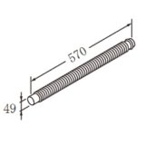 リンナイ ガスFF暖房機オプション　FOT-266　給排気管 φ50用ロング排気フレキ600 [■]