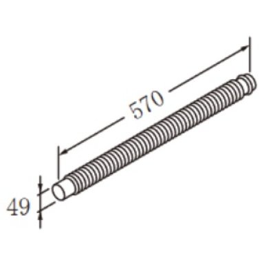 画像1: リンナイ ガスFF暖房機オプション　FOT-266　給排気管 φ50用ロング排気フレキ600 [■]