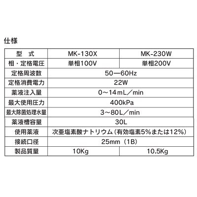 画像2: 除菌器 テラル　MK-130X　50Hz/60Hz共通 MKシリーズ 流量比例制御式除菌器 単相100V