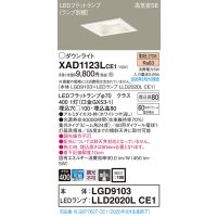 パナソニック　XAD1123LCE1(ランプ別梱)　ダウンライト 天井埋込型 LED(電球色) 高気密SB形 集光24度 埋込穴□100 ホワイト