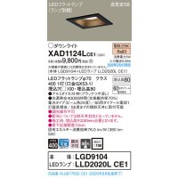 パナソニック　XAD1124LCE1(ランプ別梱)　ダウンライト 天井埋込型 LED(電球色) 高気密SB形 集光24度 埋込穴□100 ブラック