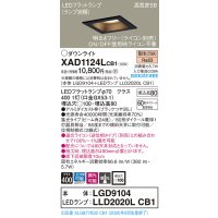 パナソニック　XAD1124LCB1(ランプ別梱)　ダウンライト 天井埋込型 LED(電球色) 高気密SB形 集光24度 調光(ライコン別売) 埋込穴□100 ブラック