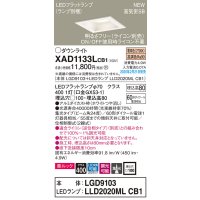 パナソニック　XAD1133LCB1(ランプ別梱)　ダウンライト 天井埋込型 LED(電球色) 美ルック 高気密SB形 集光24度 調光(ライコン別売) 埋込穴□100 ホワイト