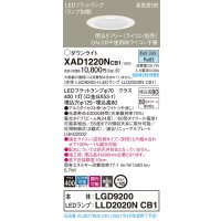 パナソニック　XAD1220NCB1(ランプ別梱)　ダウンライト 天井埋込型 LED(昼白色) 高気密SB形 集光24度 調光(ライコン別売) 埋込穴φ125 ホワイト