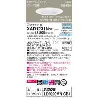 パナソニック　XAD1231NCB1(ランプ別梱)　ダウンライト 天井埋込型 LED(昼白色) 美ルック 高気密SB形 集光24度 調光(ライコン別売) 埋込穴φ150 ホワイト