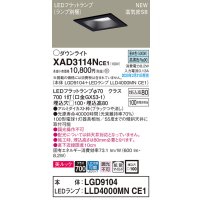 パナソニック　XAD3114NCE1(ランプ別梱)　ダウンライト 天井埋込型 LED(昼白色) 美ルック 高気密SB形 拡散マイルド配光 埋込穴□100 ブラック
