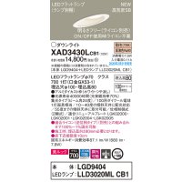 パナソニック　XAD3430LCB1(ランプ別梱)　傾斜天井用ダウンライト 天井埋込型 LED(電球色) 美ルック 集光24度 調光(ライコン別売) 埋込穴φ100 ホワイト