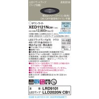 パナソニック　XED1121NCB1(ランプ別梱)　軒下用ダウンライト 天井埋込型 LED(昼白色) 集光24度 防湿・防雨型 調光(ライコン別売) 埋込穴φ100 ブラック