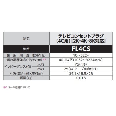 画像2: DXアンテナ　FL4CS　プラグ テレビコンセントプラグ(4C用) (2K・4K・8K対応) [￡]