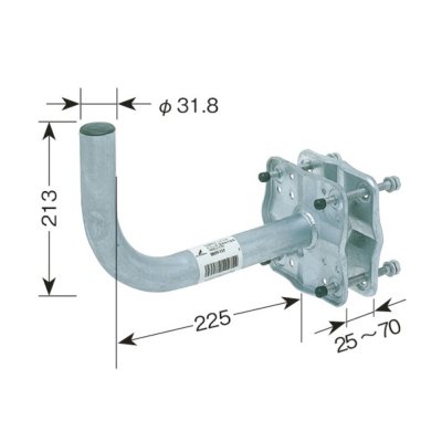 画像1: DXアンテナ　MHV-117　アンテナ設置金具 ベランダ用取付金具(BS・CSアンテナ用) [￡]