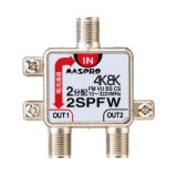 マスプロ電工　2SPFW　2分配器 1端子電流通過型 双方向・VU・BS・CS 3224MHz 4K8K対応