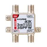 マスプロ電工　3SPFW　3分配器 1端子電流通過型 双方向・VU・BS・CS 3224MHz 4K8K対応
