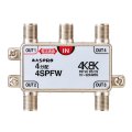 マスプロ電工　4SPFW　4分配器 1端子電流通過型 双方向・VU・BS・CS 3224MHz 4K8K対応