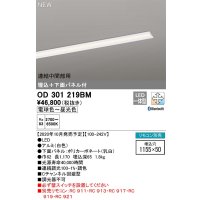 オーデリック　OD301219BM(LED光源ユニット別梱)　ベースライト LED一体型 調光調色 Bluetooth 電球色〜昼光色 連結中間部用 リモコン別売 埋込穴1155×50