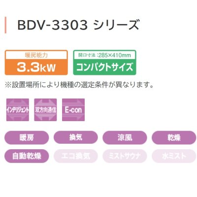 画像2: ノーリツ 浴室暖房乾燥機　BDV-3303AUKNS-BL　天井カセット形 1室換気タイプ 局所換気