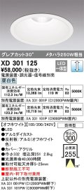 オーデリック　XD301125　ダウンライト 埋込穴φ300 電源装置・調光器・信号線別売 LED一体型 昼白色 高天井用 防雨型 オフホワイト