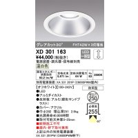 オーデリック　XD301163　ダウンライト 埋込穴φ250 電源装置・調光器・信号線別売 LED一体型 温白色 高天井用 防雨型 オフホワイト