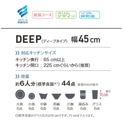 画像3: パナソニック　NP-45RD9S　食洗機 ビルトイン 食器洗い乾燥機 幅45cm ディープタイプ ドアパネル型 ドアパネル別売 (NP-45RD7S の後継品) [♭■]