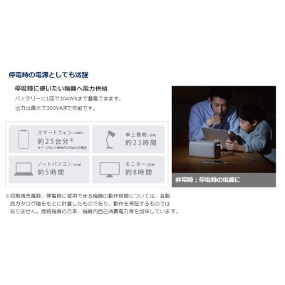 画像7: パナソニック　PQB0311A　イーブロック 可搬型バッテリー 蓄電容量304Wh ※受注生産品 [§∽]