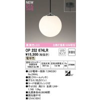 オーデリック　OP252674LR(ランプ別梱)　ペンダントライト 非調光 LEDランプ 電球色 フレンジタイプ クロームメッキ