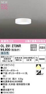 オーデリック　OL291273NR　シーリングライト 非調光 LED一体型 昼白色 オフホワイト