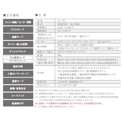 画像2: ダイキン　CER11YS-Ｗ　遠赤外線暖房機 セラムヒート 人感センサー付 (単相100V 50／60Hz) マットホワイト [♭♪■]