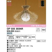 オーデリック　OP035303NR(ランプ別梱)　ペンダントライト 非調光 和風 LEDランプ 昼白色 フレンジタイプ 竹