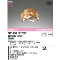 オーデリック　OP252907NR(ランプ別梱)　ペンダントライト 非調光 和風 LEDランプ 昼白色 フレンジタイプ 竹