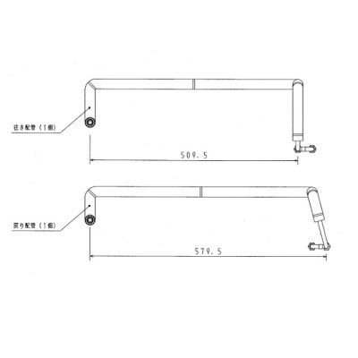 画像1: コロナ　CRB-MH　右配管セット(カバー無し) 温水ルームヒーター専用ボイラー(CRB-650ES、870ES)専用 [■【本体同時購入のみ】]