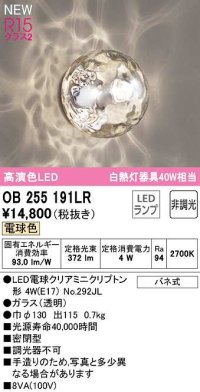 オーデリック　OB255191LR(ランプ別梱)　ブラケットライト 非調光 LEDランプ 電球色 ￡