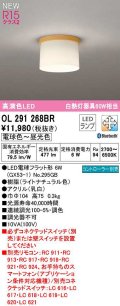 オーデリック　OL291268BR(ランプ別梱)　シーリングライト 調光 調色 Bluetooth コントローラー別売 LEDランプ 電球色〜昼光色 ライトナチュラル
