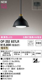 オーデリック　OP252937LR(ランプ別梱)　ペンダントライト 非調光 LEDランプ 電球色 フレンジタイプ 黒色