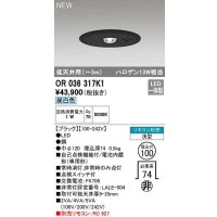 オーデリック　OR036317K1　非常灯・誘導灯 埋込穴φ100 リモコン別売 LED一体型 昼白色 浅型 低天井用(〜3m) ブラック