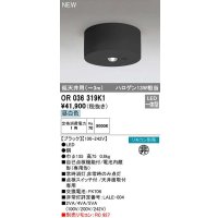 オーデリック　OR036319K1　非常灯・誘導灯 リモコン別売 LED一体型 昼白色低天井用(〜3m) ブラック