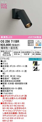 オーデリック　OS256711BR　スポットライト 調光 調色 Bluetooth コントローラー別売 LED一体型 電球色〜昼光色 ブラック