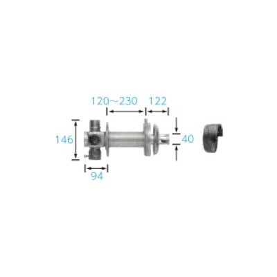 画像1: 長府/サンポット　FWT-6Z-2　関連部材 うす型給排気筒 [♪▲]