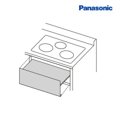 画像1: パナソニック　AD-KZ0472-HA　うす型フラットタイプ用 前パネルセット コンロ高さ220mm用 ダークグレー IHクッキングヒーター用 関連部材 [■]