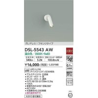 大光電機(DAIKO) DSL-5543AW スポットライト 非調光 温白色 LED内蔵 フランジタイプ グレアレス 白