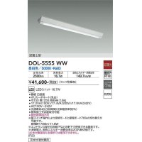 大光電機(DAIKO) DOL-5555WW(ランプ別梱) ベースライト 軒下用 非調光 昼白色 電源内蔵 LED 逆富士型 防雨形 白
