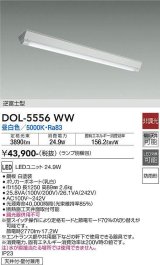 大光電機(DAIKO) DOL-5556WW(ランプ別梱) ベースライト 軒下用 非調光 昼白色 電源内蔵 LED 逆富士型 防雨形 白