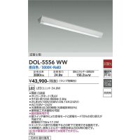 大光電機(DAIKO) DOL-5556WW(ランプ別梱) ベースライト 軒下用 非調光 昼白色 電源内蔵 LED 逆富士型 防雨形 白