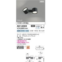 コイズミ照明 AB54989 スポットライト 非調光 LED 昼白色 直付・壁付取付 フランジ 散光 ブラック