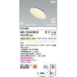 コイズミ照明 AD1224W35 ダウンライト 埋込穴φ100 調光 調光器別売 LED一体型 温白色 高気密SB形 傾斜・ウォールウォッシャー 防雨・防湿型 パウダリーホワイト